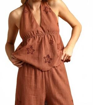 NEW MIOU MUSE desert bloom halter top in sedona
